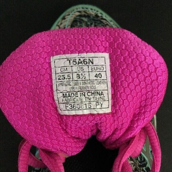 Asics Gel-Kayano 22 -Women's Sz 8.5-Light Blue/Zebra Pattern Running Shoes T5A6N - Picture 9 of 9